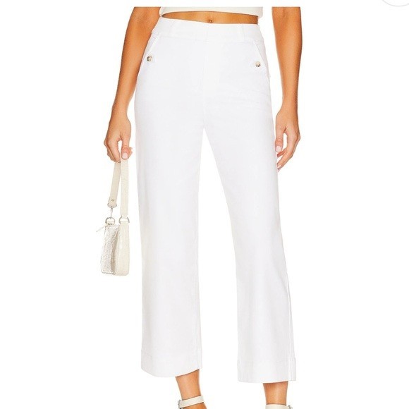Spanx Stretch Twill Cropped Wide Leg Pant for Work or Beach in Size M