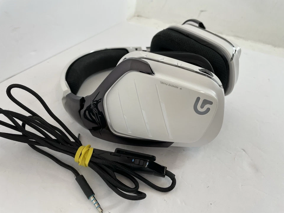 Logitech G933 Artemis Wireless White Gaming Headset Used Tested Works W/dongle - Image 2 of 4