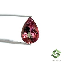10x7 MM Certifié Naturel Bio Couleur Tourmaline Poire Coupe 1.49 Cts Ample Gemme