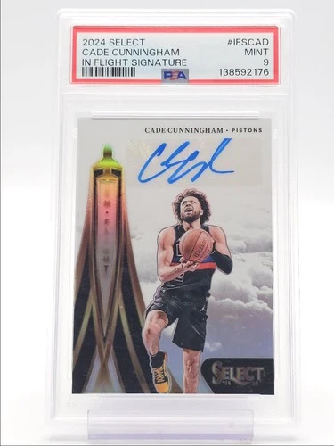 CADE CUNNINGHAM 2024-25 SELECT IN FLIGHT PISTONS AUTO /249 PSA 9 Q2477