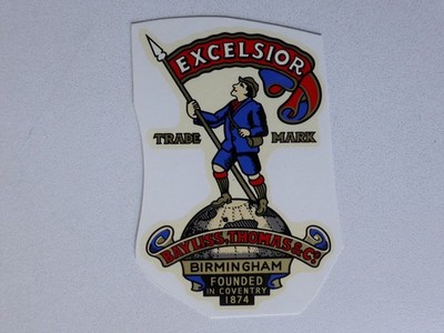 Excelsior Water Decal, 1 31/32x2 27/32in, 52450E
