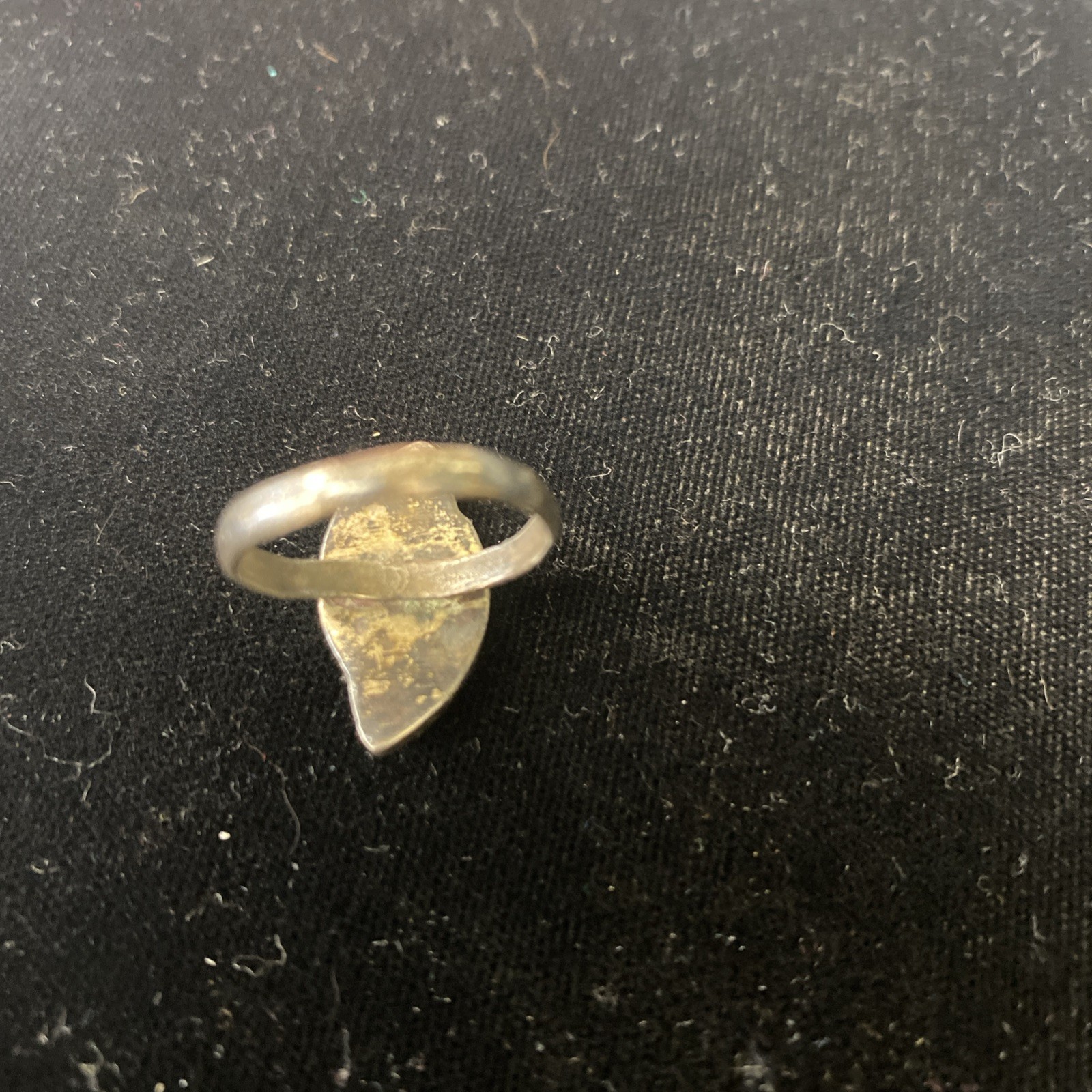 Old Native Solid Back Sterling Silver Turquoise A… - image 5