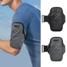 Black Gym Jogging Running Sports Armband Phone Holder Waterproof Pouch Case
