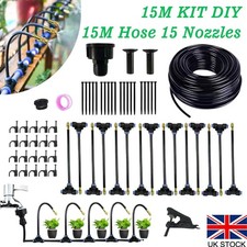 15m Automatic Irrigation System Universal Garden Watering Spray Kit Free Bending