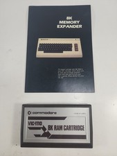 Commodore Vic 20 8K Ram Cartridge VIC-1110 With Manual - Untested