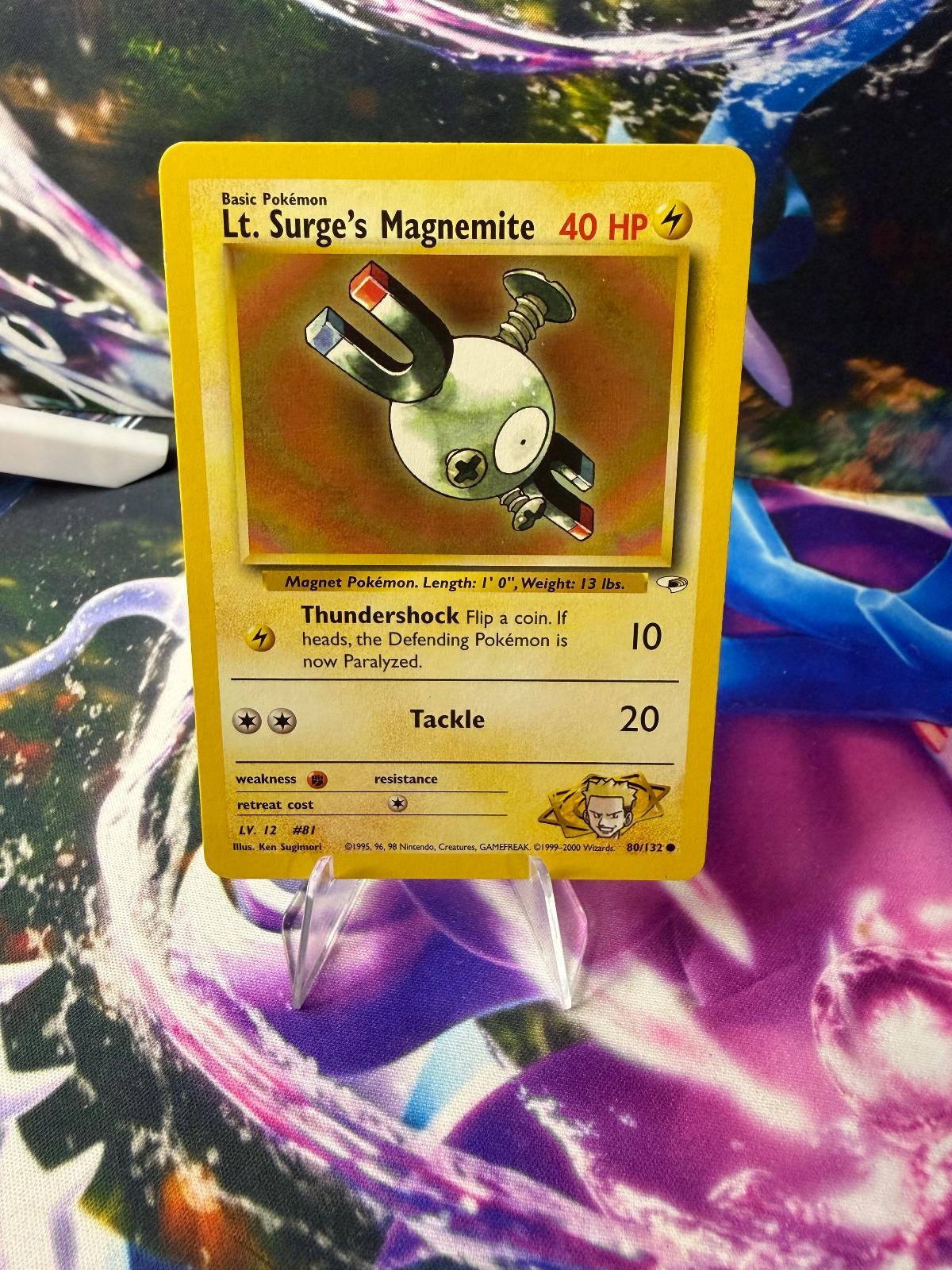 LT. SURGE'S MAGNEMITE 80/132 GYM HEROES Unlimited Common Pokemon