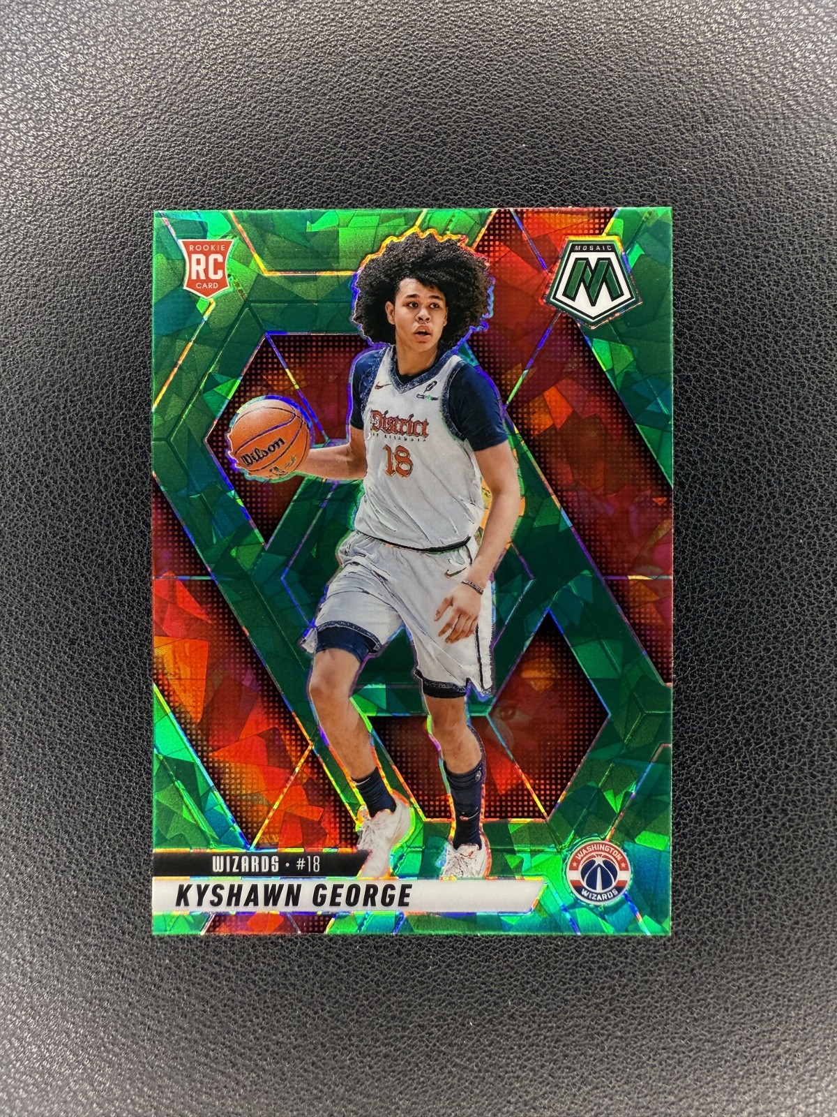 2024-25 Panini Prizm - Kyshawn George #257 Green Ice Prizm Rookie