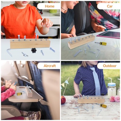 Schraubendreher Brett Set Grundfertigkeiten Lernspielzeug Montessori Busy Boards Schraube