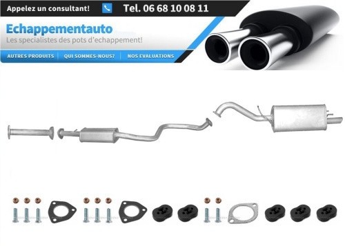 Kit échappement Chevrolet Rezzo 2.0 pour réparation contrôle technique