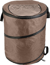 Wakeman Outdoor Trash Can - 46-Gallon Collapsible Garbage Can with 3 Stakes - Po