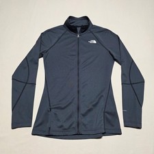 The North Face Women FlashDry Full Zip Charcoal Grey Sweatshirt Size Small Sport