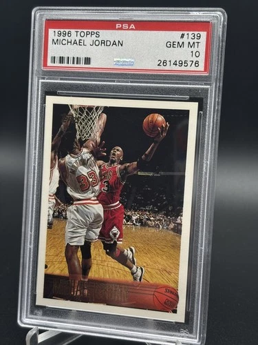 1996 TOPPS #139 MICHAEL JORDAN BULLS HOF PSA 10