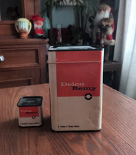 Vintage Delco Remy Advertising Containers GM General Motors Gas Oil