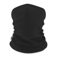 Kids Fleece Neck Warmer Gaiter - Winter Face Cover for Snow Play  School Black