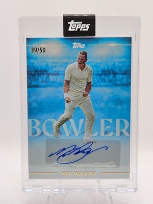 2025 Topps Cricket Legends of the Game Volume II Neil Wagner Auto 39/50 SP
