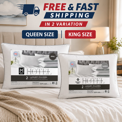Member's Mark Hotel Premier Collection Bed Pillows, 2 Pack (Assorted Sizes)