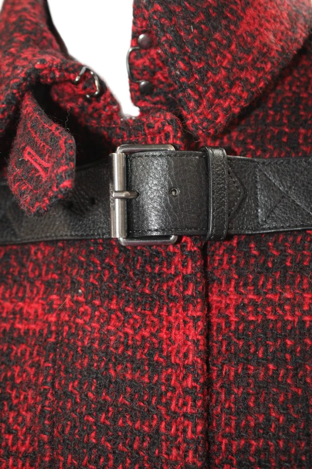 Burberry Brit, женщин, военная куртка клетку красный 100% шерсти пряжка размер 8 - Изображение 4 из 4