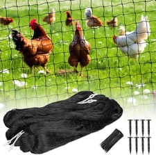 Bird Net 25'x50' - 1" Mesh Nylon, Heavy Duty Poultry Aviary Netting