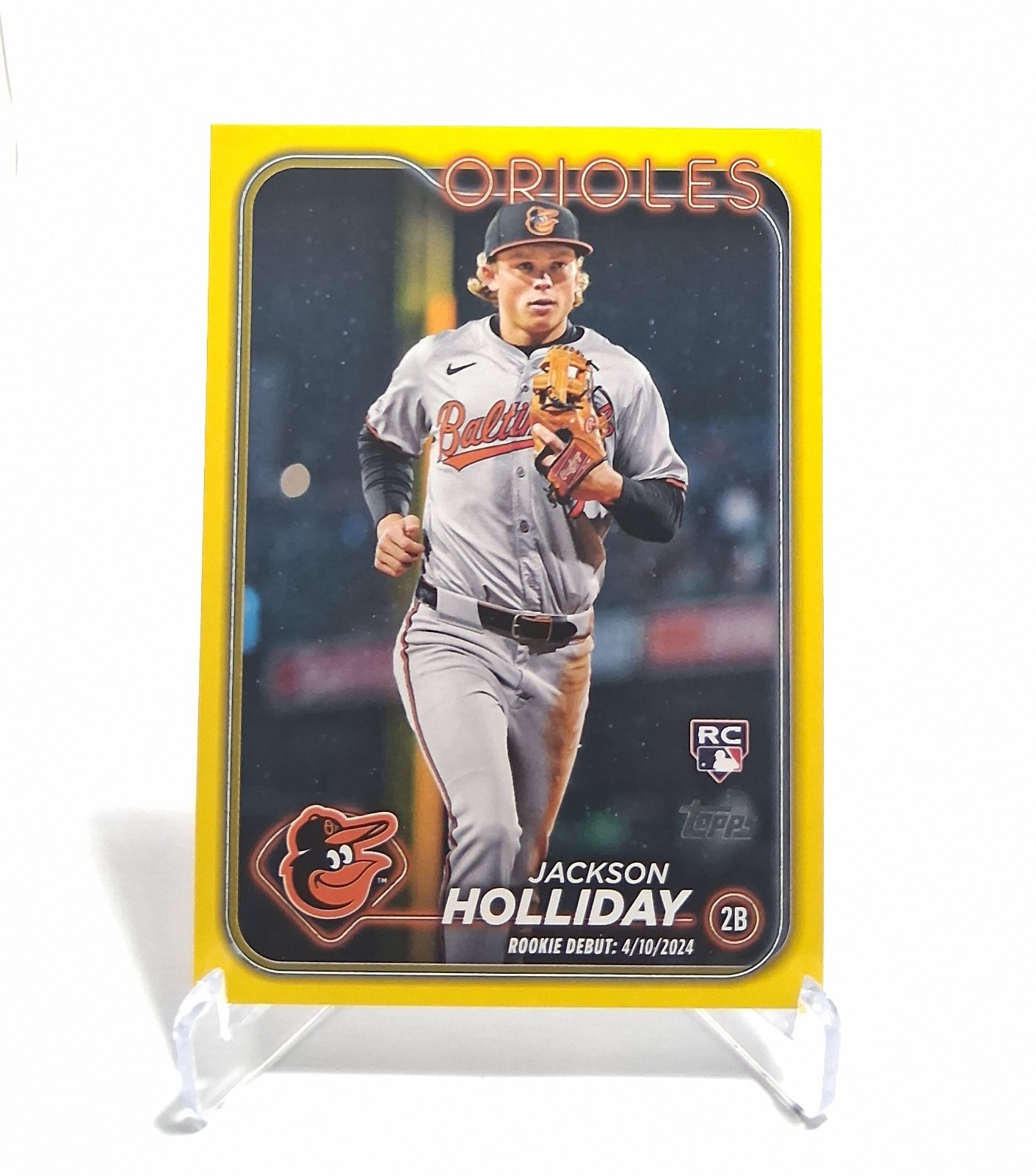 Jackson Holliday 2024 Topps Update Series Rookie Debut #US97 Yellow RC Orioles