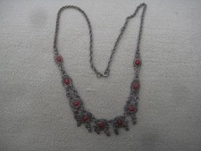 Schmuck asiatisch Kette mit Karneol Länge ca. 46 cm