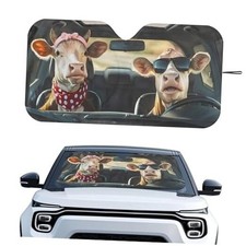 Highland Cow Sun Shade Car Windshield Funny Car Window Funny Highland Cow