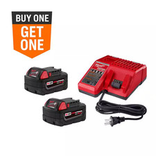 M18 18-Volt Lithium-Ion XC Starter Kit with Two 5.0Ah Batteries and Charger