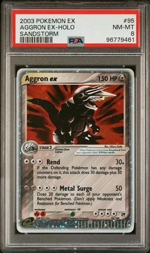 Aggron ex 95/100 | EX Sandstorm | PSA 8 | Holo | Pokemon TCG