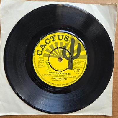 JUDGE DREAD Y Viva Suspenders REGGAE UK IMPORT Cactus 45 7'' Record Vinyl