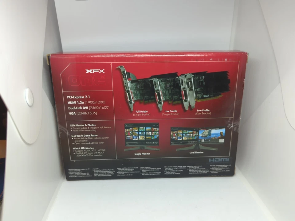 XFX ONE 2GB DDR3 ATI RADEON HD 5450 ON-XFX1-DL ON-XFX1-DLX2 V1.0 VIDEO CARD - Image 2 of 4