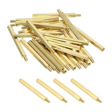 M3 Brass Hex Standoff, 25 Pcs PCB Motherboard Spacer Screw, Gold M3 x 45mm 6mm 