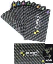 RFID Blocking Sleeves - 8 Credit Card Protectors for Identity Theft Prevention