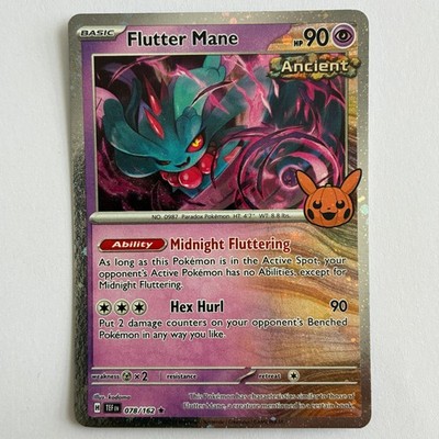 Flutter Mane 78/162 Rare Deck Exclusives Pokemon Trick or Treat Cosmo Holo NM