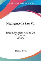 Thomas Beven | Negligence In Law V2 | Taschenbuch | Englisch (2008)