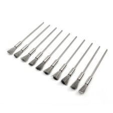 20Pcs 8mm Mini Stainless Steel Wire Brushes Polishing Wheel Brush 1/8-inch Shank
