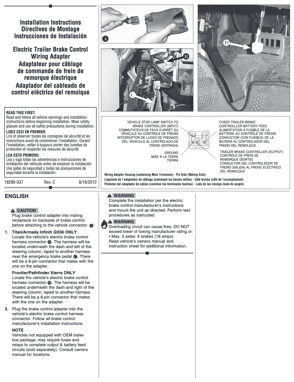Trailer Brake Control for 0413 Infiniti QX56 w/ Plug Play Wiring