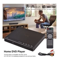 DVD CD Multimedia Player AV RCA Output USB Port Slot with Remote Control NEW