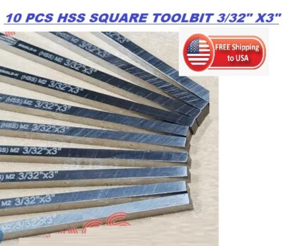 HSS 10x Square Tool Bit 3/32'' x 3'' (2.38 x 76.2mm) M2 Grade India's Best Selling