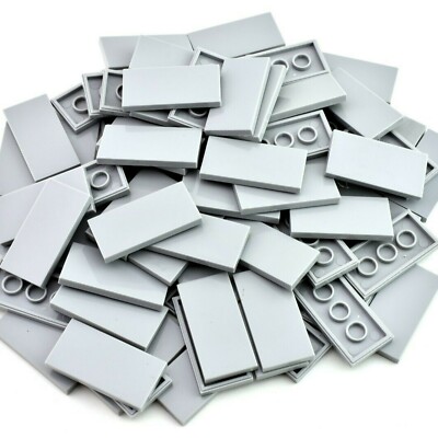TCM BRICKS Light Bluish Gray 2x4 Tile Smooth X25 Compatible Parts Med Stone 
