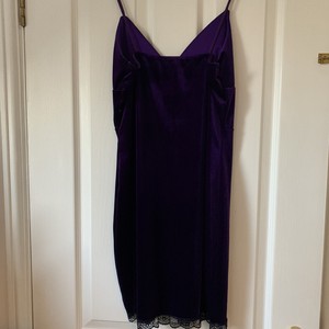 purple velvet cocktail dress