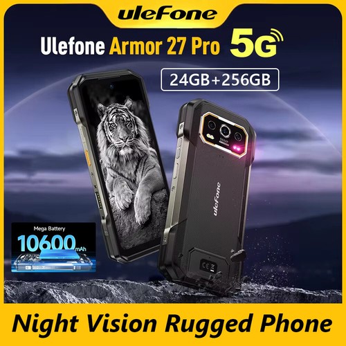 Global Ulefone Armor 27 Pro Rugged Phone 24GB+256GB Night Vision 10600mAh 120Hz - 第 1/26 張圖片