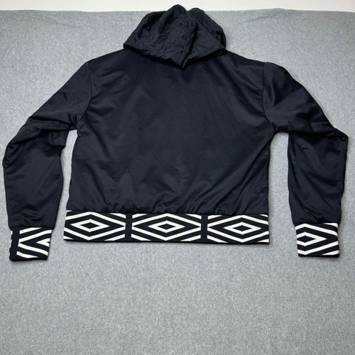 Vintage Umbro Jacket Womens Size L Black White Full Zip Soccer Pockets - Picture 5 of 7