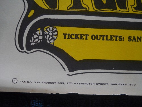 Vtg. Original RARE Grateful Dead Aug 19-20 Avalon Ballroom Poster 3rd Printing - Picture 7 of 8