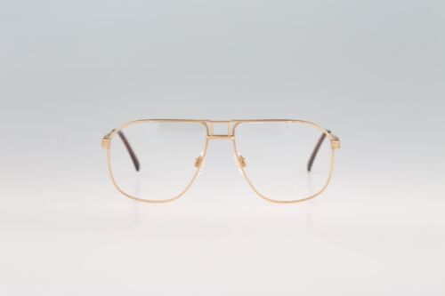 Giorgio Armani 113 703, Vintage 90s matte gold square aviator glasses frames NOS - Picture 1 of 10