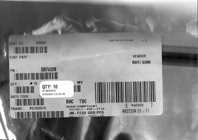 SN7400N Texas Instruments IC GATE NAND 4CH 2-INP 14DIP **LOT OF 10**