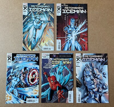 ASTONISHING ICEMAN #1 2 3 4 5: Complete Series (Marvel, 2023) X-MEN: FALL OF X