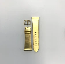 22mm Gold Genuine Leather Watch Band - USA