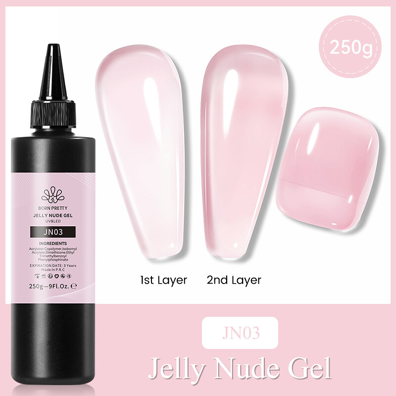 BORN PRETTY Jelly Nude Gel Nagellack 10ml Translucent Soak Off UV Nagellacke - Bild 77 von 157