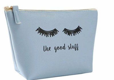 Frauen Kosmetiktasche Druck Wimpern Schminktasche Baby Blau Ebay