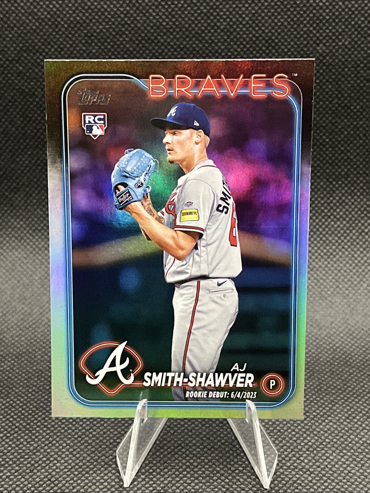 2024 Topps Update AJ SMITH-SHAWVER RC Rainbow Foil #US316