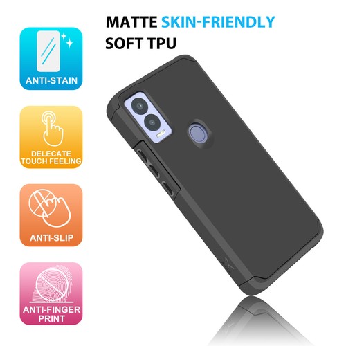 Funda rígida híbrida para teléfono Cricket Magic 5G/AT&T Propel 5G + vidrio templado - Imagen 11 de 73
